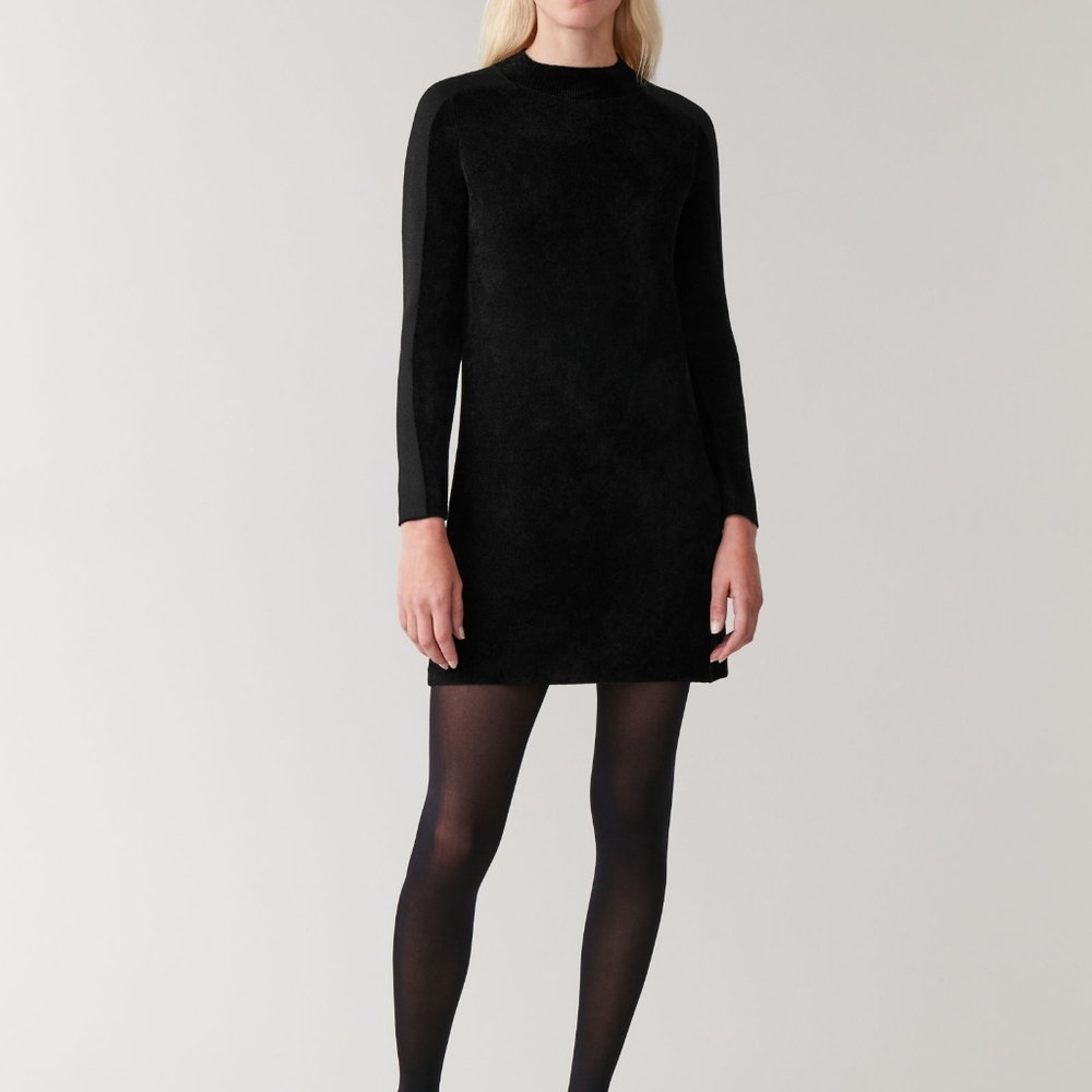 COS fuzzy textured dress size M